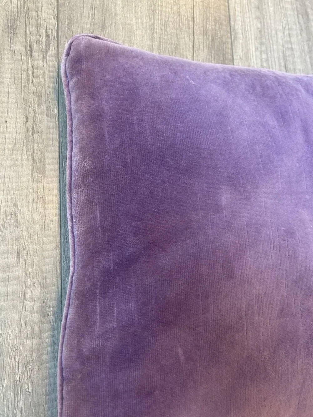 Vintage Needlepoint Pillow Violin Floral 15” X 15” Purple Velvet Cottagecore Fun